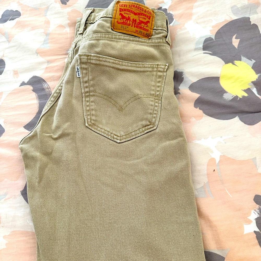 Men’s 511 Levi’s jeans, tan size 31/32